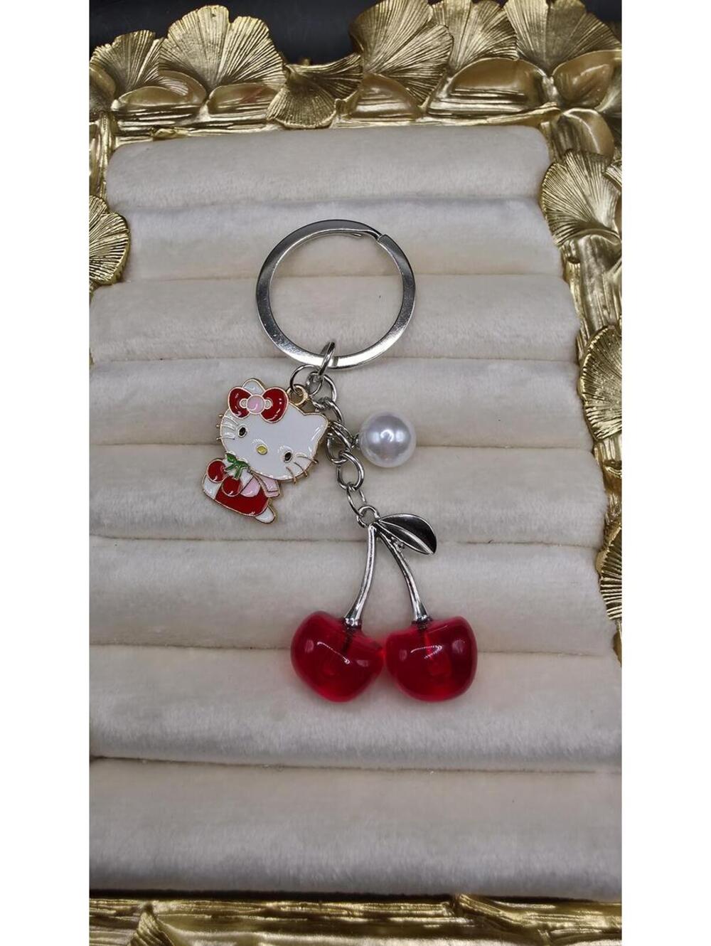 Hello Kitty Cherry Keychain Bag Charm Pendant